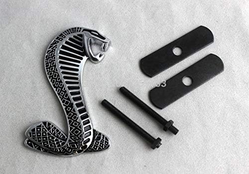 Tamiko - Cobra Logo 3D Metal Super Snake Racing Rally Front Hood Grille Badge Emblem For Mustang Shelby GT500