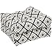 AmazonBasics Tufted Outdoor Seat Patio Cushion - Pack of 2, 19 x 19 x 5 Inches, Black Geo