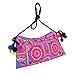 Weixinbuy Women's Boho Embroidered Shoulder Bag Clutch Cosmetic Bag Handbag