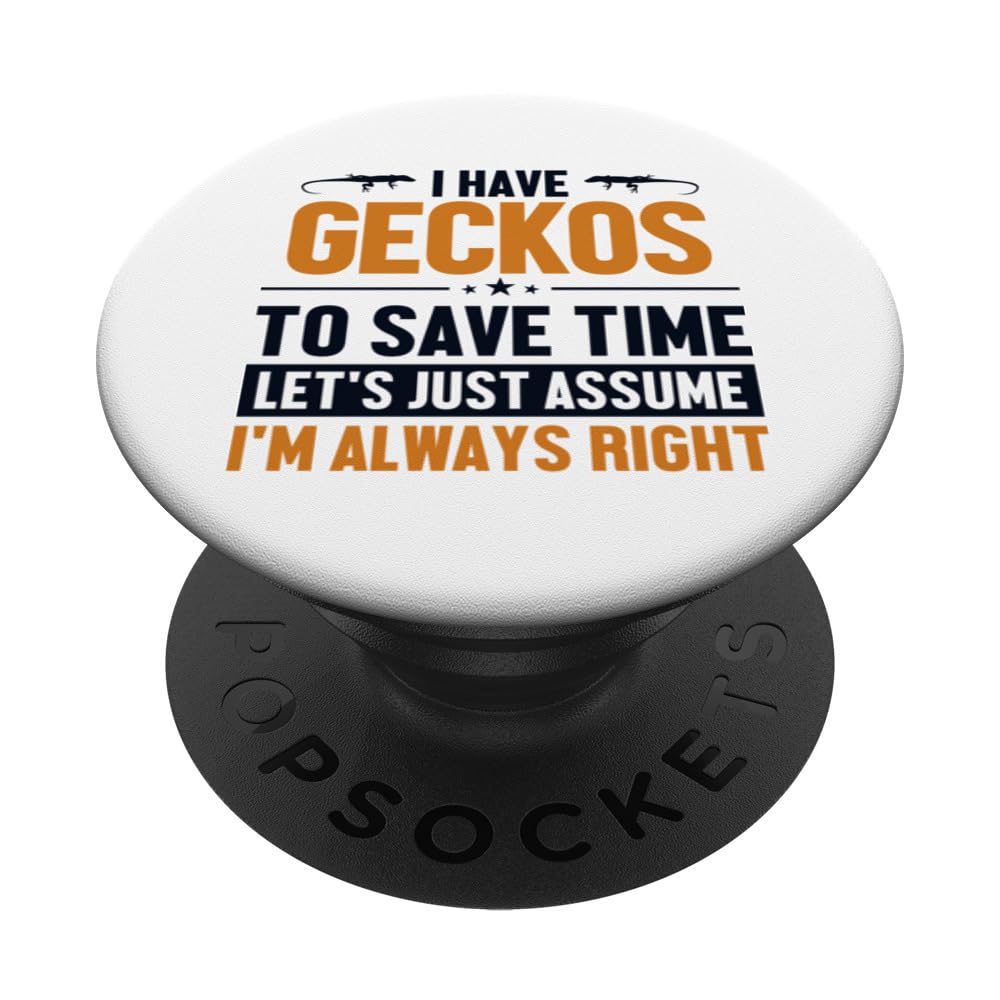 Gecko Owner Let's Assume I'm Right Gekkota Leopard Gecko PopSockets Swappable PopGrip