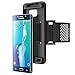 Samsung Galaxy S6 Edge Plus Armband, SUPCASE Easy Fitting Sport Running Armband for Galaxy S6 Edge Plus + Case (2015 Release) with Premium Flexible Case Combo (Black)