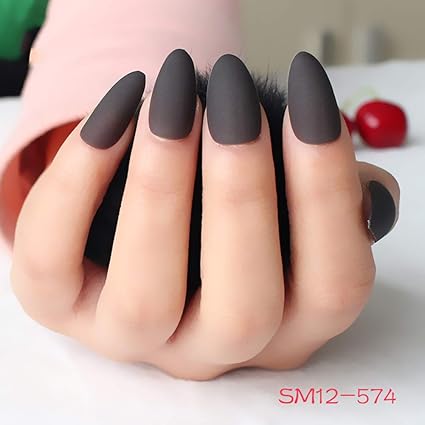 Künstliche Fingernägel, mattiert, spitz, matt, künstlich, selbstklebend, bunt