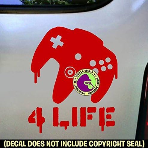 FOR LIFE N64 Nintendo 64 Controller Vinyl Decal Sticker D