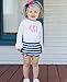 Ruffled Long Sleeve Layering Bodysuit - White - 6-12m