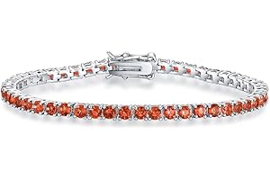 QUEENMOMENT Birthstone Tennis Bracelets for Women,3mm Cubic Zirconia Classic Tennis Bracelets Size 6.5-7.5 Inch Birthday Gifts Jewelry for Mother Wife Grandmother