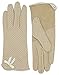 Women Dots Sun Uv Protection Outdoor Cotton Driving Gloves,Camel