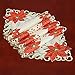 Grelucgo Christmas Holiday Embroidered Poinsettia Table Runner 15” X 70”