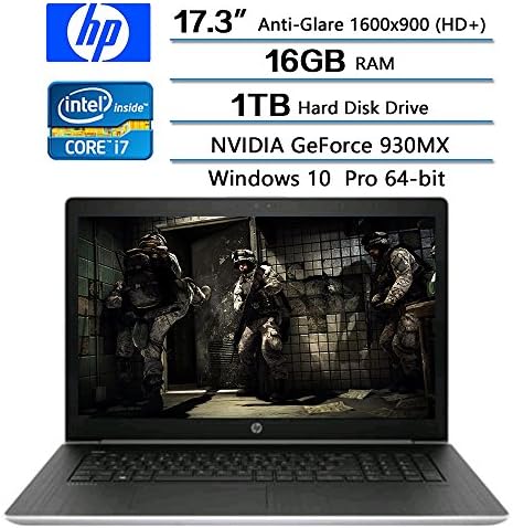 2018 HP Flagship ProBook 470 G5 Notebook PC, 17.3" Anti-Glare HD+ Display, Intel Core i7-8550U 1.8GHz, 16GB DDR4 SDRAM, 1TB HDD, NVIDIA GeForce 930MX, Win 10 pro