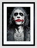 BATMAN JOKER HEATH LEDGER TATTOO INKED FRAMED ART PRINT BY W.MAGUIRE F97X12441
