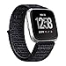AK Nylon Bands Compatible with Fitbit Versa 2/ Versa Lite/Versa SE, Soft Replacement Wristband with Fastener Adjustable Closure for Women Men