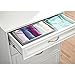 InterDesign Aldo Fabric Dresser drawer and Closet Storage Organizer for Underwear, Socks, Bras, Tights, Leggings - Gray