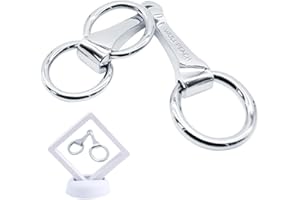 WULI PEACH Scarf Ring Triangle Horsebit, Double Snaffle Bit Horse Scarf Silver Gold Stainless Steel for Scarves Belts Women