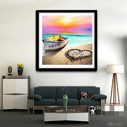 Colorful diamond painting kit with adhesive canvas featuring intricate design, worth $4.89.