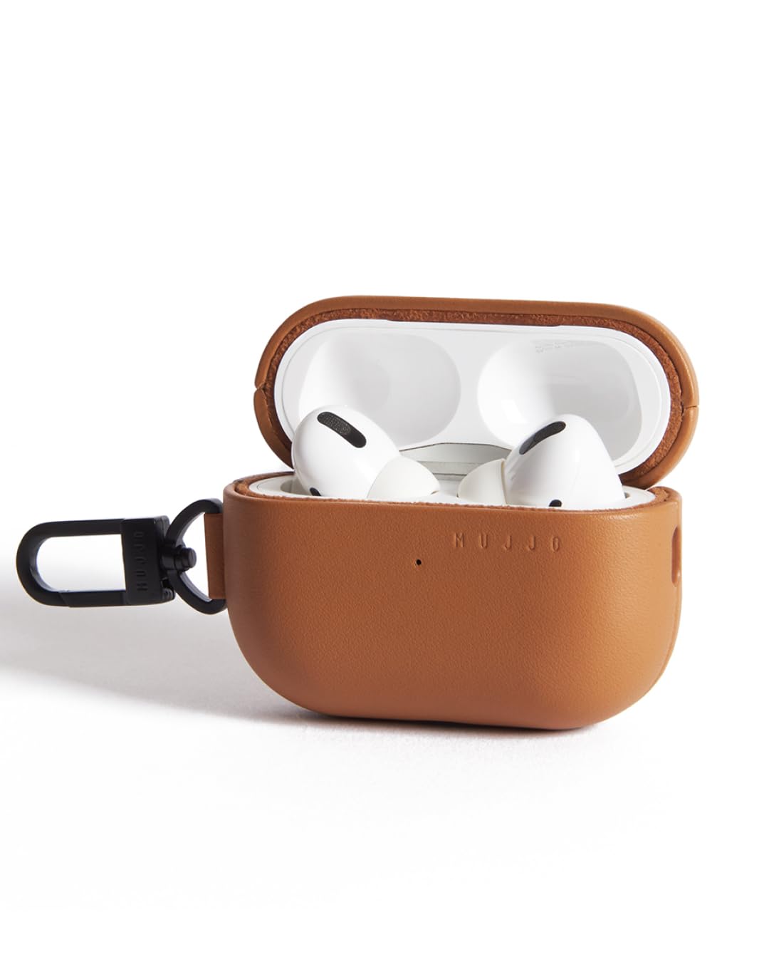 Mujjo Leather Case for AirPods Pro (2nd Gen) - Wireless Charging Compatible - Durable & Luxurious Design - Secure Fit - Premium Leather - Light Tan - Light Tan