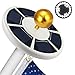 Solar Flag Pole Light, AYY IP65 Waterproof Outdoor Auto Flagpole Lighting Long Lasting Night Light with 26 Super Bright LED Lights for Tent Camping Lawn Patio Garden (White)