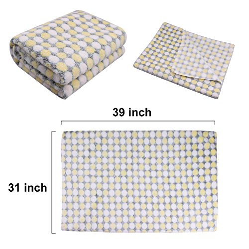 image for Comsmart Puppy Warm Soft Blanket Dog Cat Flannel Blankets Mat Bed Cove