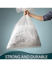 Upper Midland Products 50 bolsas de papel transparente para trituradora   Tamaño perfecto para la mayoría de trituradoras de papel de hasta 15 galones