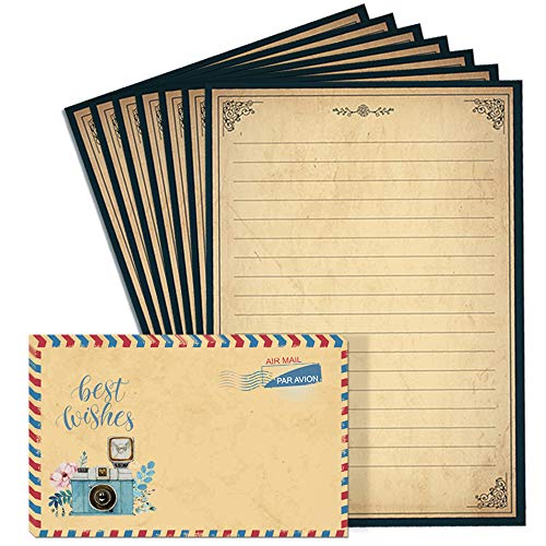 Lined Vintage Stationary Paper and Envelopes Set 48 Sheets + 24