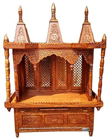 Pooja Mandir With Storage Cabinet By The Mandir Store Temple Design For Home Room Door Design Pooja Room Design