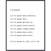 Home Decor - LARGE 11x14 - Positive Motivational Inspirational Quote Wall Art - Encouragement Poster Print for Bedroom, Bathroom, Living Room Decoration - Gift for Women, Men, Teens