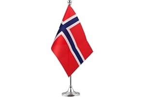 GENTLEGIRL Norway Norwegian Flag - Desk & Office Decor, International Country Flag Banner for Events & Celebrations