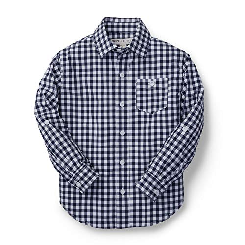4 Hope+Henry+Gingham+Poplin+Button