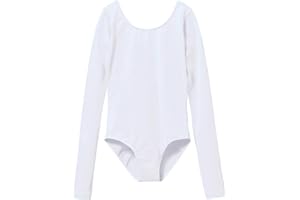 MdnMd Girls Classic Long Sleeve Leotard for Ballet Dance Gymnastics Toddler Kids Outfits