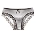 ANZERMIX Women's Stripe Cotton Comfortable Panties Pack of 6 (Size M)