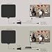 VIEWTEK Amplified HDTV Antenna 50 Mile Range Ultra Thin Digital Indoor TV Antenna with Detachable Signal Booster USB power supply 13 Ft Coaxial Cable