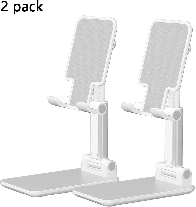 Foldable Cell Phone Stand, Angle Height Adjustable Desktop Phone Holder Cradle Dock Compatible with Mobile Phone/iPad…