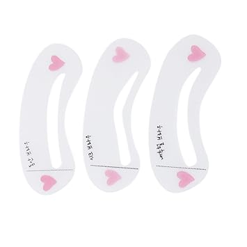 3 Style Eyebrow Stencil Grooming Shaping Template Make Up (Clear) -3 Pieces