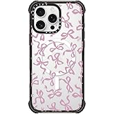 CASETiFY Ultra Impact iPhone 16 Pro Max Case [Strong Slim / 11.5ft 5X Militray Grade Drop Protection/Compatible with Magsafe] - Bows - Clear Black