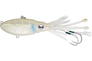 Nomad Design Squidtrex Fishing Lure with Patented Technology Vibration Design - TPE Soft Plastic, BKK Assist Hooks, Squid Lure