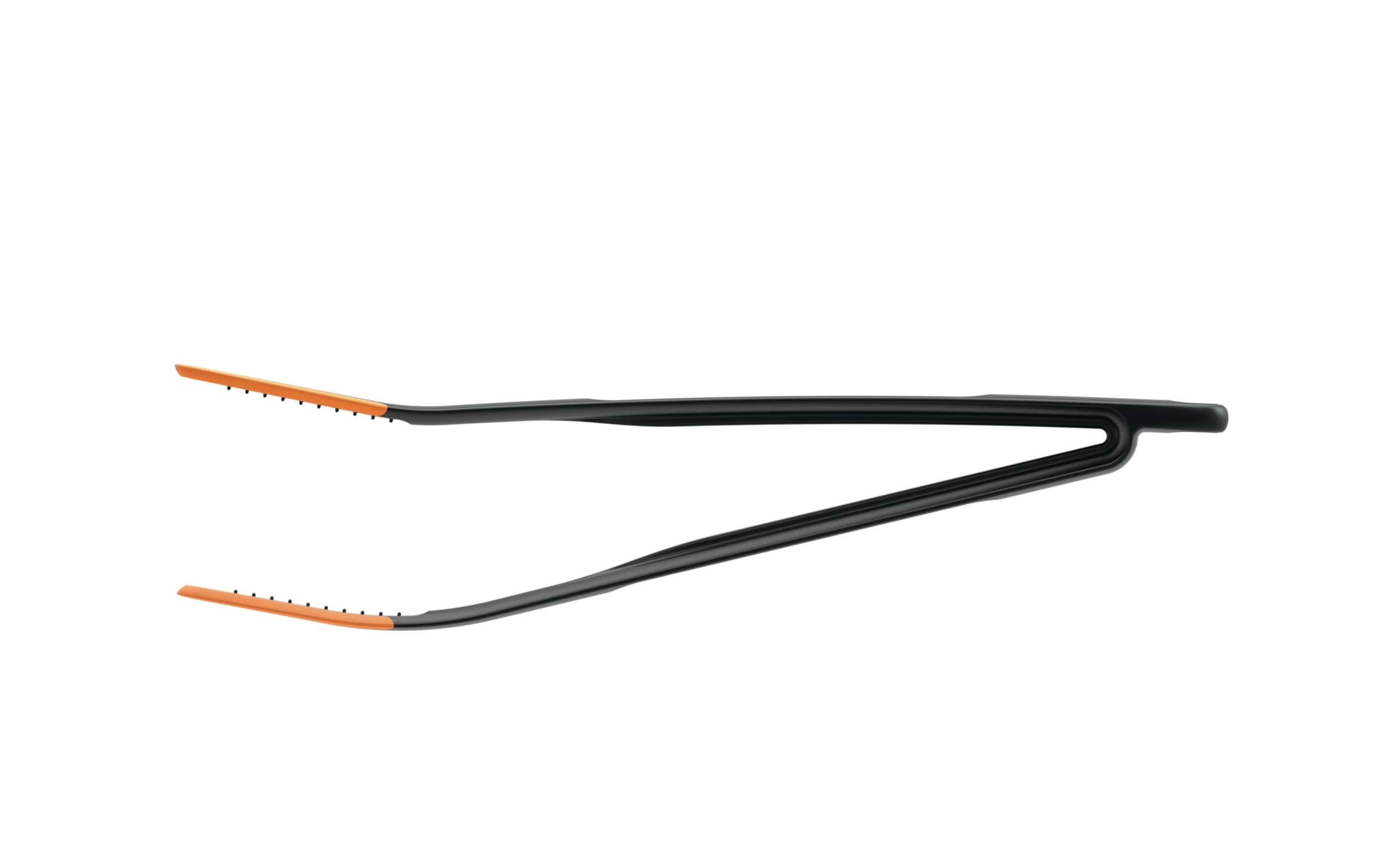 Fiskars Tongs, Length: 29 cm, Plastic/Silicone, Functional Form, Black/Orange, 1027303