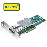 10Gb PCI-E NIC Network Card, Dual SFP+ Port, PCI Express Ethernet LAN Adapter Support Windows Server/Linux/VMware, X520-10G-2S-X8