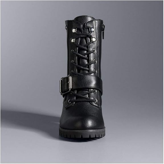 simply vera vera wang clara women's combat boot