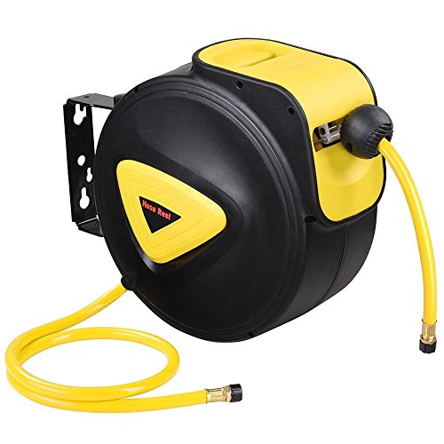 33' x 3/8" Retractable Auto Rewind Air Hose Reel Wall Ceiling Mount