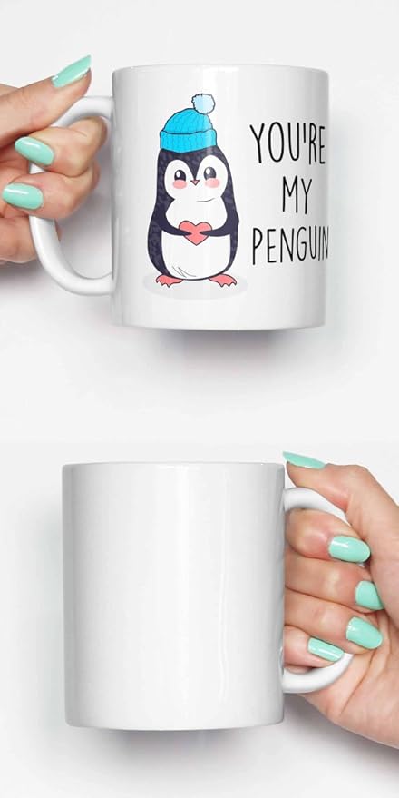 Amazon ペンギンマグ ペンギンギフト かわいいコーヒーカップ キュートbffマグカップ あなたは私のペンギン ペンギン好きギフト Loveマグfor Her Him Mia Rita グラス タンブラー