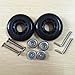 60X18MM Black Luggage Suitcase / Inline Outdoor Skate Replacement Wheels with ABEC 608zz Bearings