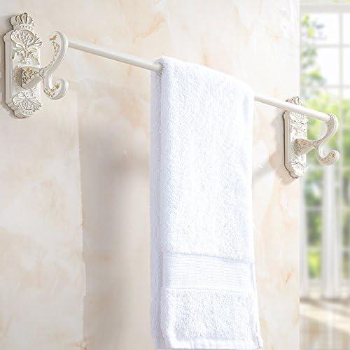 Wall Hanging Towel Bar, European Style White Paint, Single Pole Towel Rack