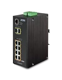 Planet igs 10020hpt industrial 8 port 10 100 1000T 802.3 at PoE + 2 Port 100 1000 X SFP Managed Switch con un amplio rango de temperatura de funcionamiento