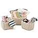 EZOWare Set of 3 Decorative Soft Woven Cotton Rope Nursery Room Baskets Bins Storage Organizer, Perfect for Storing kids Baby Closets, Toys Small Items - White