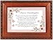 Cottage Garden Dearest Granddaughter Woodgrain Rope Trim Music Box Plays Light Up My Life