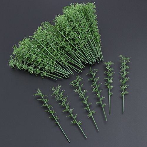 NUOLUX 100pcs Model Bamboo Trees 1:75 12cm Plastic Bamboo Trees Model Train Scenery Landscape Scale