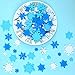 Aneco 600 Pieces Foam Snowflake Stickers Self-Adhesive Snowflake Shape Stickers for DIY Craft Projects, Assorted Color and Sizes