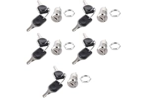 AllGIFT 5pcs12mm On/Off Metal Key Lock Switch Key Switch Lock Maintained Latching Key Switch
