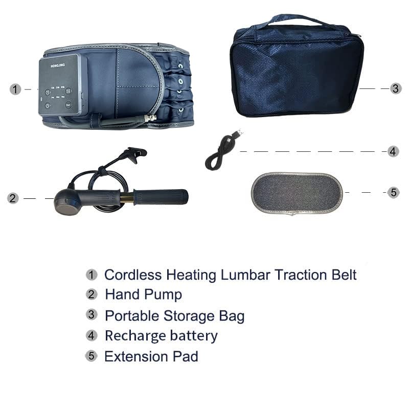 HONGJING Cordless Heated Back Belt Lumbar Support