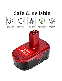 Batería de litio de repuesto para Craftsman 19,2 V C3 DieHard XRP 130211004 11375 11045 130279005 de 5,0 Ah