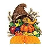 Autumn Cornucopia Centerpiece Party Accessory (1 Count) (1/pkg) Pkg/3