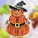 Pumpkin Man Beaded Counted Cross Stitch Halloween Ornament Kit Mill Hill 2011 Autumn Harvest MH18-1205